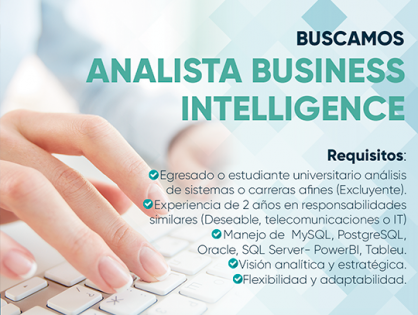 ANALISTA BUSINESS INTELLIGENCE